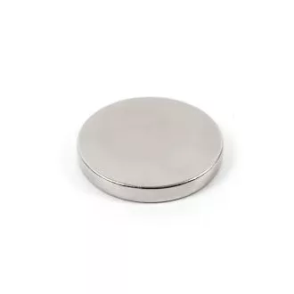 Mágnes korong alak D25x  1mm - Ezüst (neodímium)