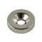 Mágnes korong Furatos 20mm - Ezüst, süllyeszetett-fejű csavarokhoz (neodímium)