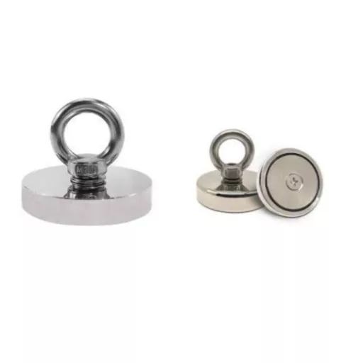 Mágnes POT D48mm - Ezüst, mágnes horgászathoz (erős neodímium, max.tartóerő 85kg!)