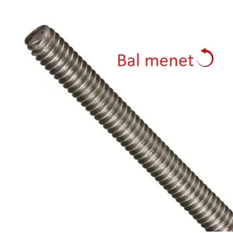   Menetes szál-BALOS M10/1000 NATÚR 4.6  - DIN976 4.6 Anyagminőség