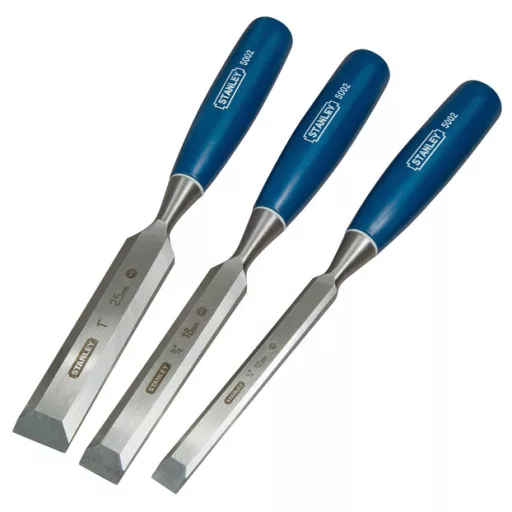 STANLEY asztalos véső készlet 3-részes (0-16-128) Műanyag nyél, edzett és hőkezelt penge