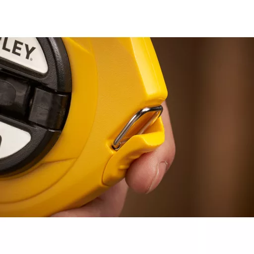 STANLEY mérőszalag 20,0fm/9,5mm ACÉL - Zárt földmérő, SÁRGA-FEKETE (0-34-105)