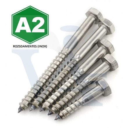 Állványcsavar-A2 DIN571  6x 60mm  - INOX ROZSDAMENTES