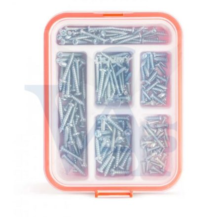 Barkács készlet ÖNMETSZŐ Lemezcsavarok - D-fej 3,5-4-5mm 210-részes HANDY