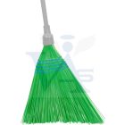 Műanyag seprő 35cm FÉm nyél 150cm FERDE fej (zöld) MAGIC-HOME (huzagolt nyakrész)