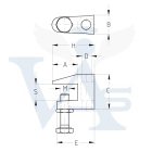 MÜPRO csavaros szorítókapocs M-8  - 3-18mm HORGANYZOTT