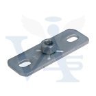 MÜPRO M-  8 alaplap 80x30x3mm  - Ráheggesztett hatlapú anyával