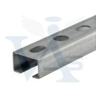 MÜPRO rendszersín 38/24/2000mm MPC - horg.(Zn) perforált (2,43kg/szál) VTSZ:72166110