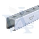 MÜPRO rendszersín 38/40/2000mm MPC - horg.(Zn) perforált (8,66kg/szál)