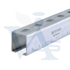   MÜPRO rendszersín 38/40/2000mm MPC - horg.(Zn) perforált (8,66kg/szál)