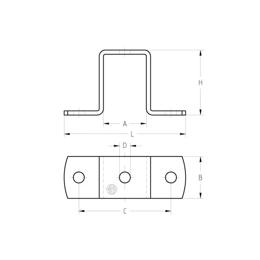 MÜPRO síkkengyel 40x60mm []  - Zártszelvény lefogató