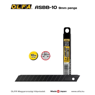   OLFA pvc vágó tartalék penge ASBB-10  - 9mm FEKETE 10db/csom