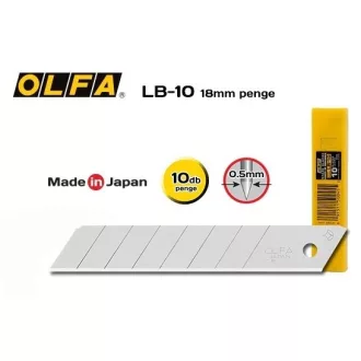   OLFA pvc vágó tartalék penge LB-10  - 18mm  SÁRGA 10db/csom