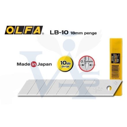 OLFA pvc vágó tartalék penge LB-10  - 18mm  SÁRGA 10db/csom