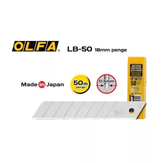 OLFA pvc vágó tartalék penge LB-50  - 18mm 50db/csomag