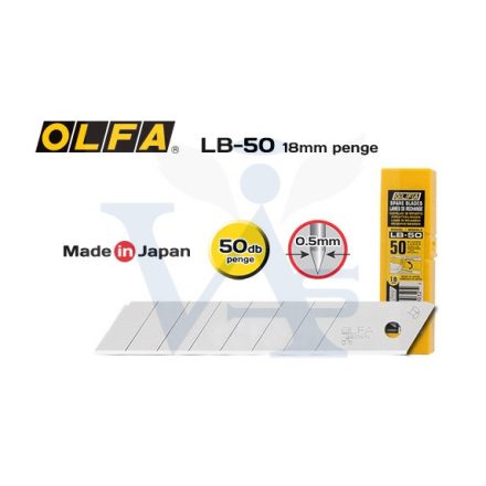 OLFA pvc vágó tartalék penge LB-50  - 18mm 50db/csomag