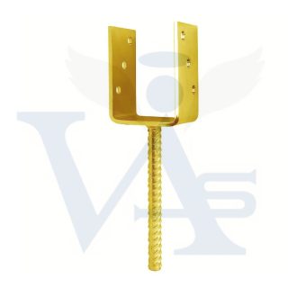   Oszloptartó Betonozható   70mm - SÁRGA passzivált  (  70x60mm)