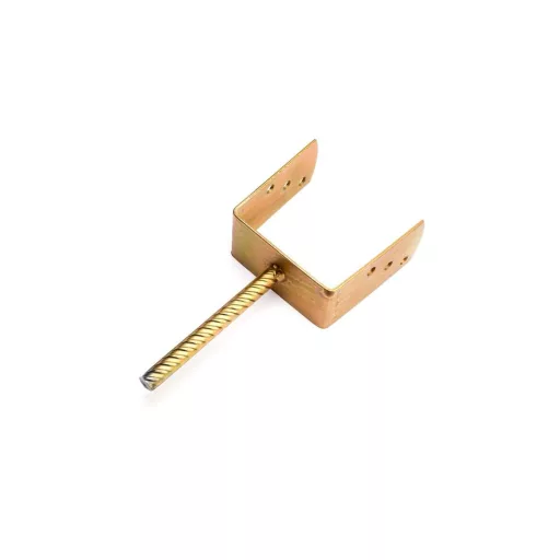 Oszloptartó Betonozható   90mm - SÁRGA passzivált  (  90x65mm) 