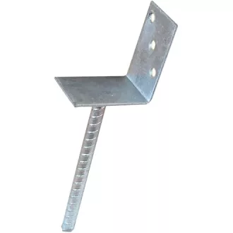   Oszloptartó Betonozható-L-alak 100mm - TÜZI-horganyzott (100x60mm)