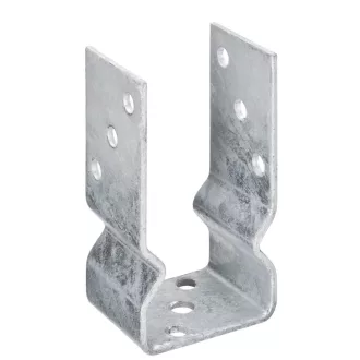   Oszloptartó Csavarozható   80mm - Emelt kivitel TÜZI-horganyzott   4mm	81x150x60	