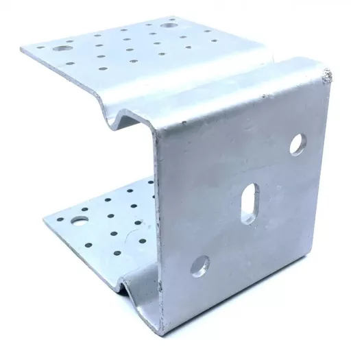 Oszloptartó Csavarozható   80mm - Emelt kivitel TÜZI-horganyzott                   ( 80x  80mm)