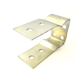   Oszloptartó Csavarozható   90mm - Emelt kivitel SÁRGA passzivált                                                                   ( 90x 60mm)                        (2-furatos, lv:4mm)