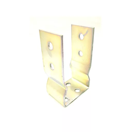 Oszloptartó Csavarozható   90mm - Emelt kivitel SÁRGA passzivált                                                                   ( 90x 60mm)                        (2-furatos, lv:4mm)