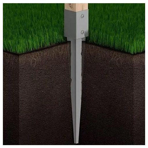 Oszloptartó Leszúrható   90x  90x750mm - []-négyszög alakú