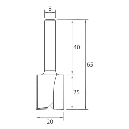 NÚTMARÓ 20,00x25,00xS08mm - IGM TOOLS M100 (L=65mm)