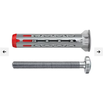   FISCHER üreges fémdűbel-DuoHM 4x55mm - PZ meghajtás, D-fejű csavarral, Minősített (molly, szerszám nélküli használathoz!)