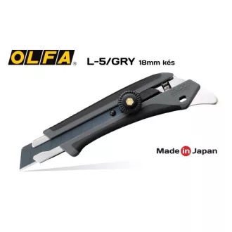   OLFA pvc vágókés L-5/GRY - 18mm, Szürke Évfordulós változat