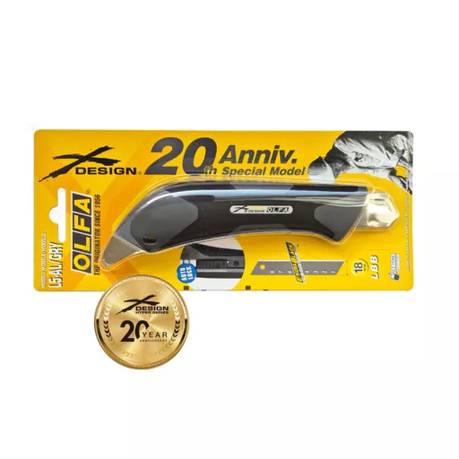 OLFA pvc vágókés L-5/GRY - 18mm, Szürke Évfordulós változat