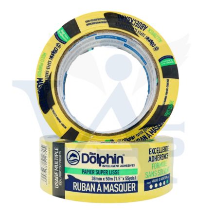 BLUE DOLPHIN ragasztószalag PAPÍR 48mm/50,0fm - SÁRGA (festő-maszkoló)
