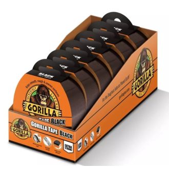   GORILLA ragasztószalag SZÖVETES 48mm/11,0fm - EXTRA-Erősített-Fekete