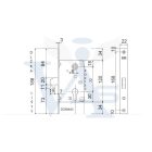 Bevésőzár kampós TOLÓKAPU AGB 910/40mm    - Csapdás