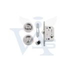 Bevésőzár kampós TOLÓKAPU ANBO 100/50mm  - K48 Csapdás + GOMB készlet SZATÉN NIKKEL