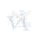 Bevésőzár kampós TOLÓKAPU ANBO 100/72mm  - Csapdás + vezető csap !