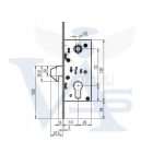 Bevésőzár kampós TOLÓKAPU ELZETT 30/72/8mm  - Csapdás