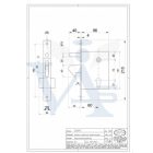 Bevésőzár kampós TOLÓKAPU IBFM art.447   100/72mm  - Csapdás + vezető csap ! Betéttel !