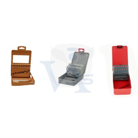 RH fémfúró klt.-tároló 1,0-10,0mm FÉM  - PIROS doboz AKCIÓ!