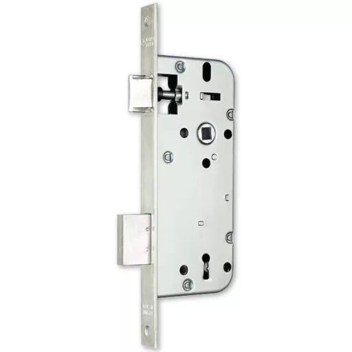 Bevésőzár N°3410-F 45/90 Sárga Doboz DOSE - EURO ELZETT Fogazott kulcs (2db!), Kerek Előlap!