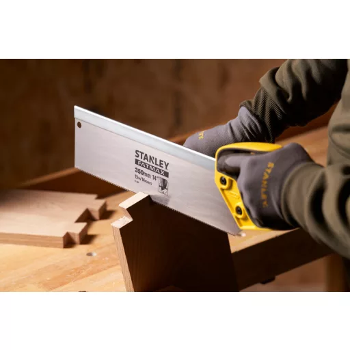 STANLEY illesztő fűrész 350 mm Egyenes - 2 komp. ERGO nyél, 13TPI edzett fogazat (2-17-202)