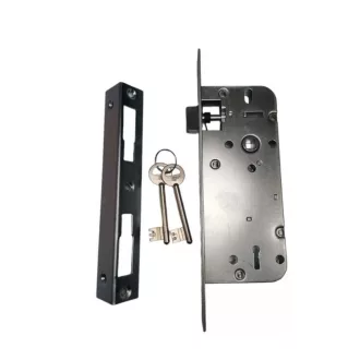   Bevésőzár N°410-K BEVÉSŐZÁR ANBO  - Kulcs-lyukas Szögletes  (7cm) 45/90mm