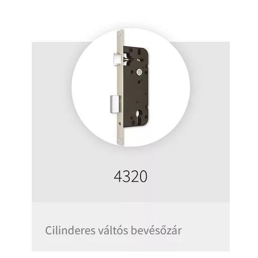 Bevésőzár N°4320-C 45/90 Sárga Doboz DOSE - EURO ELZETT ECO Cillinder betét és zárólemez nélkül!