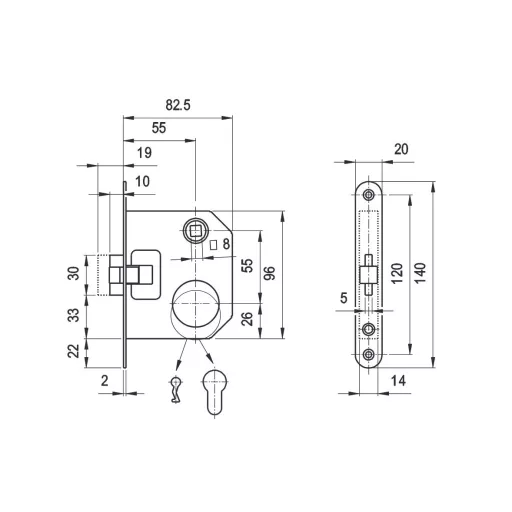 Bevésőzár N°4391-K TOP LŐVÉR  - EURO ELZETT Normál kulcs SÁRGA DOBOZOS!
Akciós ! ( a készlet-ig)