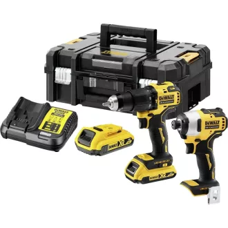   DEWALT akkumulátoros Fúrócsavarozó DCK2062D2T-QW - 18V TSTAK SZETT! DCD708 + DFC809 (koffer+töltő+2db 2,0Ah akkumulátor)