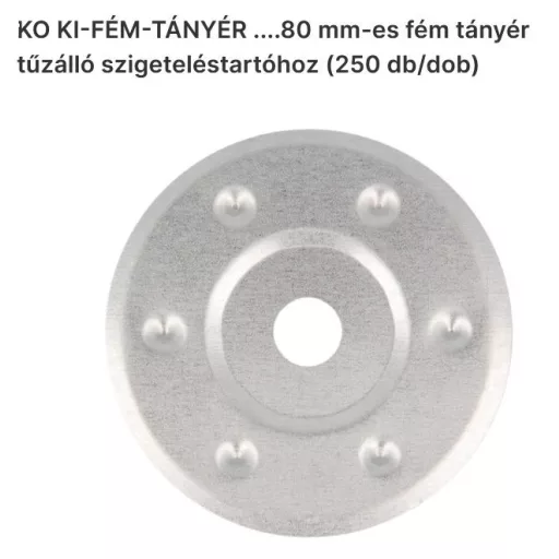Szigetelésrögzítő tárcsa  80mm Horganyzott Körtárcsa - MKC-14/80  (szigeteléstartó lefogató, 14,5mm furattal!!)