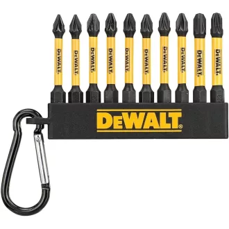   DEWALT Bitfej készlet DT7274-QZ - 10 részes Karabíneres akasztóval! (50mm, Gépi, PH, IMPACT=ütvecsavarozóhoz)