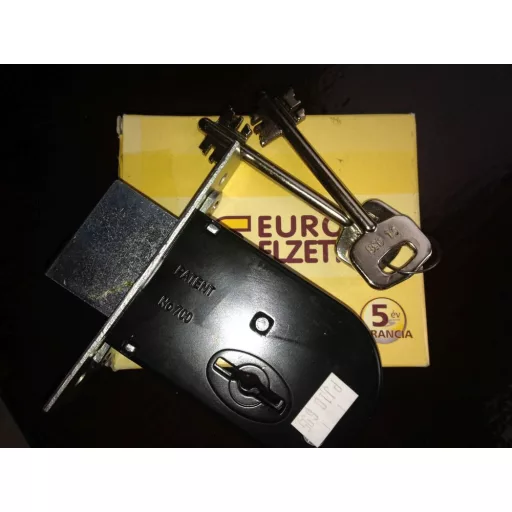 Bevésőzár N°700-2K EURO ELZETT 2-Kulcsos SÁRGA DOBOZOS!