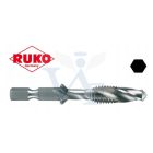 RUKO menetfúró 1/4-BIT, Hosszú M-  3,0x0,50 HSS - Kombinált (fúró és menetfúró egyben)